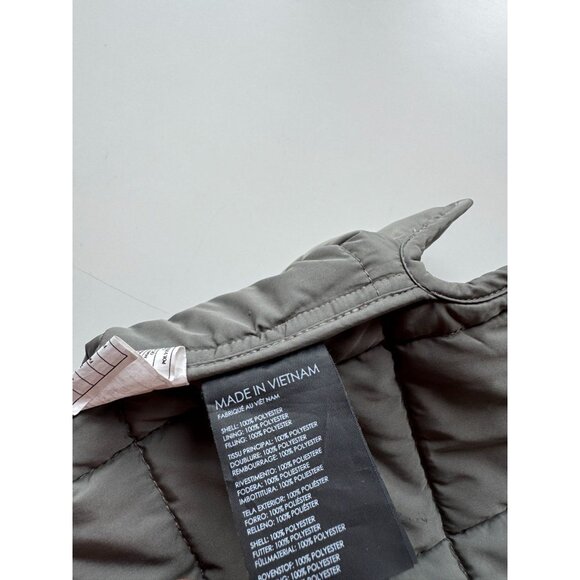 CLUB MONACO Green Quilted Polyester Lightweight Boxy Bomber Jacket, Size XS - Picture 13 of 14